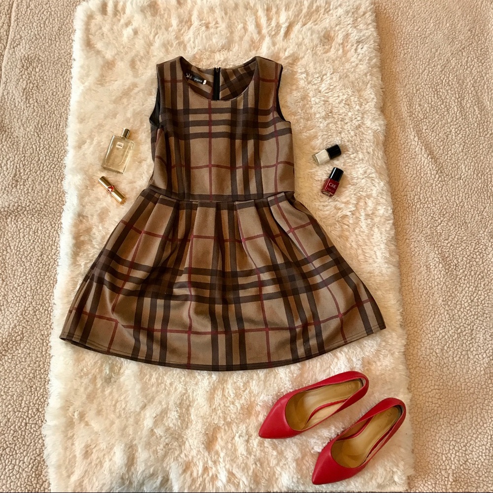 Women plaid dress